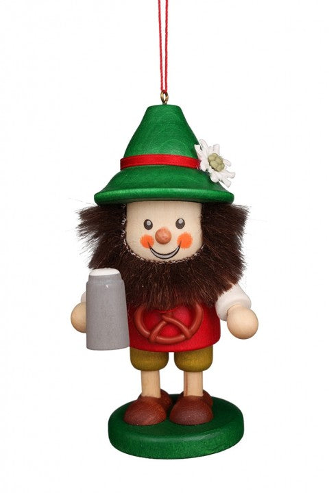 Large gnome Christmas tree decoration - Colourful Bavarian